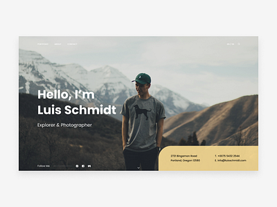 Luis Schmidt's Personal Website design personal portfolio simple ui web website