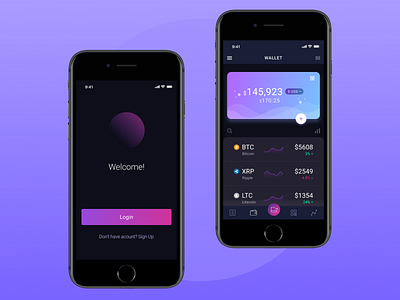 Shares Crypto Wallet app crypto crypto currency crypto wallet design interaction mobile mobile app simple ui