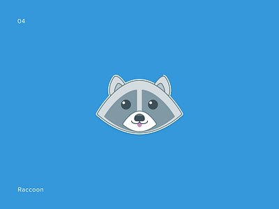 Raccoon flat illustration raccoon simple sticker sticker pack sticker set