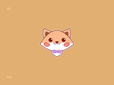 Fox fox illustration simple sticker sticker design sticker pack sticker set