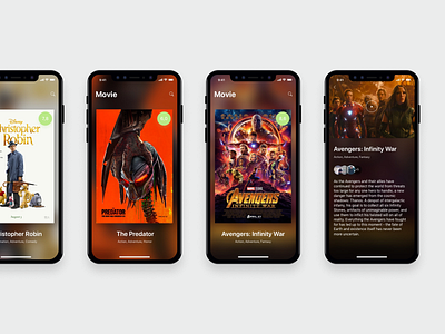 Movie App Design design mobile mobile app mobile app design simple ui ux