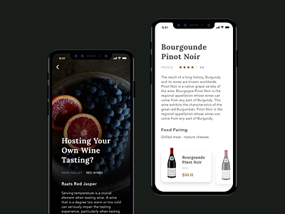 Wine Mobile App Concept design mobile mobile app mobile app design simple typography ui ux