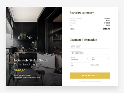 Apartment Payment Card design simple typography ui ux web webdesign website