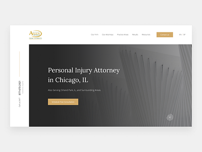 Personal Injury Law Firm Home Page design homepage design injury personal brand simple ui web webdesign website