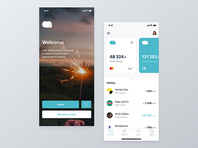 Banking App banking app design mobile app simple ui ux