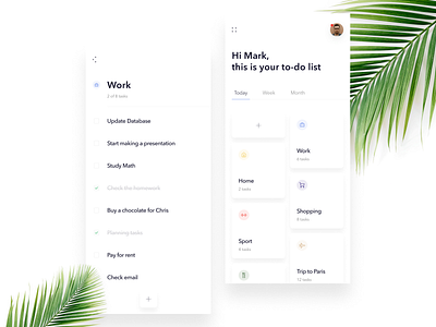 To-do App app figma ios list menu schedule simple task to do ux white