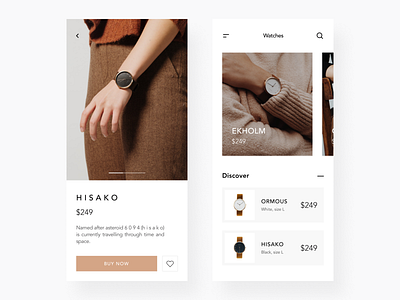 Watch Shop Redesign app cart design discover ecommerce favorite figma ios mobile online payment product card shop shopify shopping simple store ui ux watch