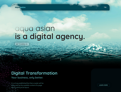 Aqua Asian agency application branding design typography ux visual design web web app website