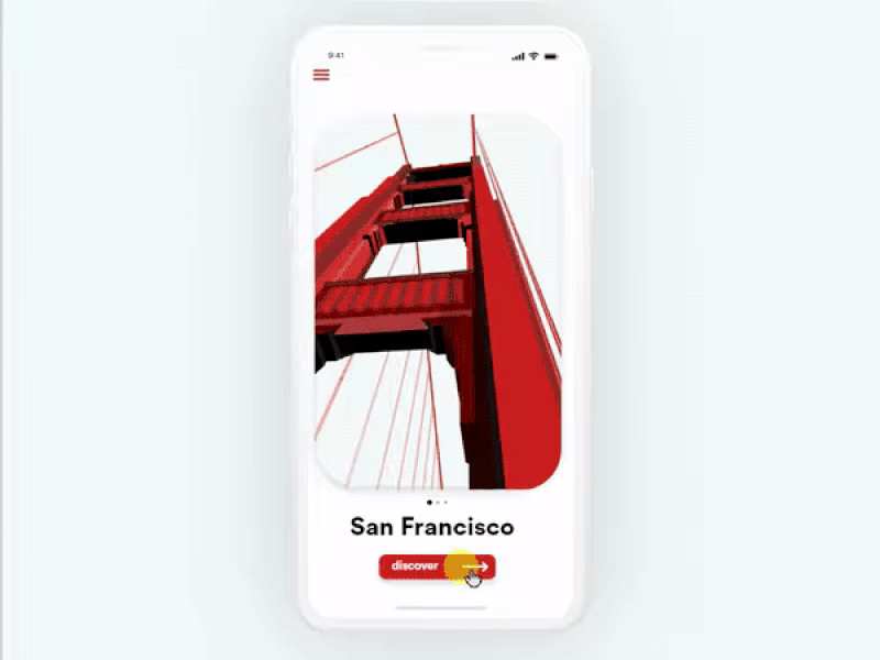 Explore San Francisco UI 🌉 adobexd debutshot design dribbble golden gate golden gate bridge illustration interface san francisco ui ui ux ux