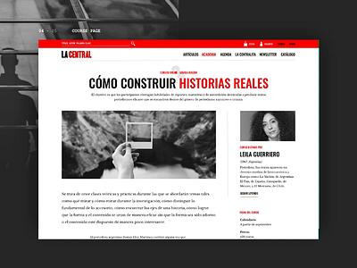 La Central (concept) - Course page animation barcelona bookstore branding concept design interaction la central politics red social ui video visual web website