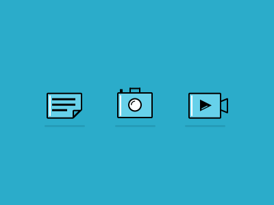 Text. Photo. Video. design filter filter icons icon icons illustrations