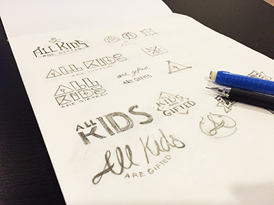All Kids Logo Ideation blog brand development branding design identity kids lifestyle logo style