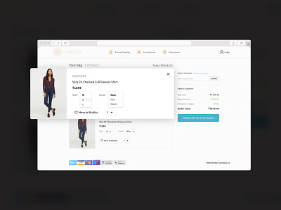 Cart Screen - E-commerce cart checkout page ecommerce design uidesign uxdesign