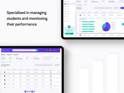 Section Management page 2020 admission analysis classpage design education product design sectionpage uidesign uiuxdesign uxdesign webapp