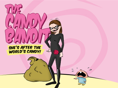 Candy Bandit candy bandit cartoon illustration line art