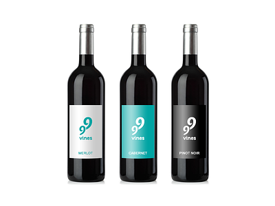 99vines 99vines branding identity illustrator logo long island wine