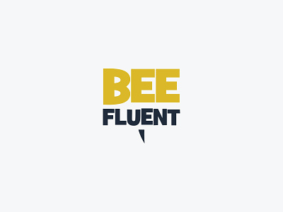 BeeFluent logo bee bee fluent identity logo sms sting text