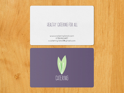 VCatering business card catering healthy illustrator logo vegan