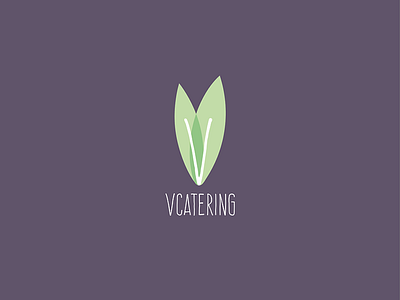 VCatering catering illustrator logo vegan