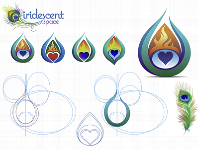 Iridescent logo workup branding design flat illustration illustrator cc logo sculpted vector