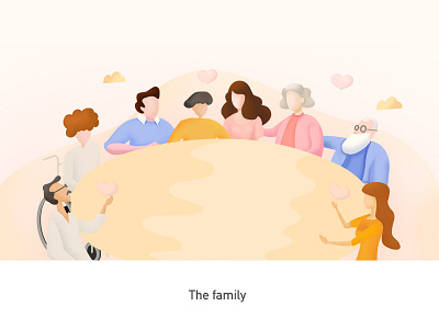 The Family illustration ui