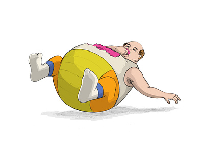 Fat man illustration