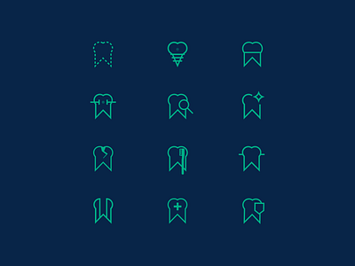 Teeth icon set design graphic design iconography icons illustration ui vector