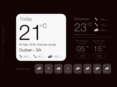 Weather User Interface Design adobe xd app desiginspiration design flat illustration ui ux web website