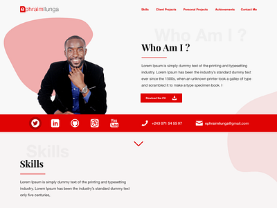 Curriculum Vitae Hero Section adobe xd desiginspiration design illustration ui ux web website