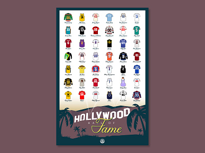 Hollywood Hall of Fame hall of fame hollywood illustration mlb movie movie poster nba nfl nhl pop culture poster design space jam sports branding sports identity sports logo sportswear television uniform design vector warner bros