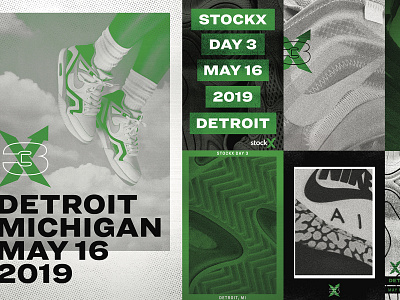 StockX Day 3 Posters abstract design art direction branding event event branding event design graphic design grunge texture photocopy poster art poster design sneakerhead sneakers wheat paste wheatpaste
