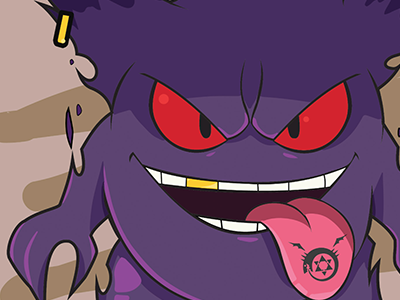 gengar pokemon vector