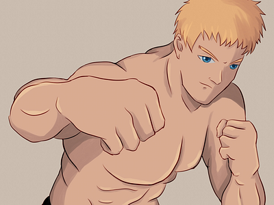 Bruce, the street fighter anime friedenia furasu illustration