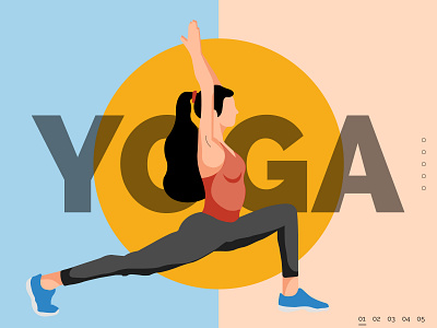 Yoga Banner UI design icon illustration logo typography ui ux website