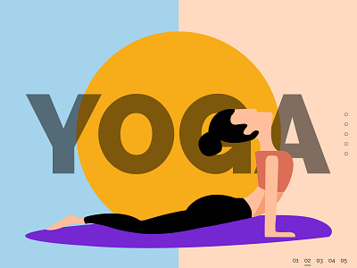Yoga Banner UI design icon illustration logo typography ui ux vector website