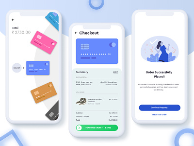 Checkout Page using Credit Cards for Shopping