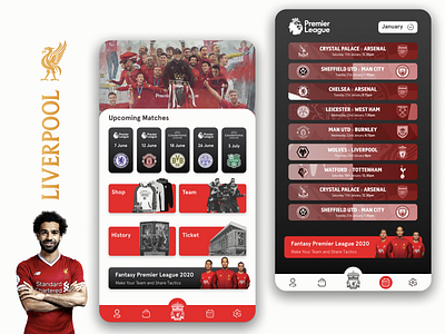 Liverpool FC - App Design Concept