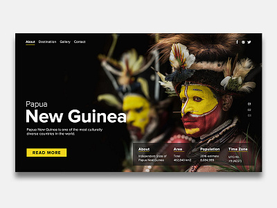 Papua New Guinea design design web landing page ui ux web website yellow