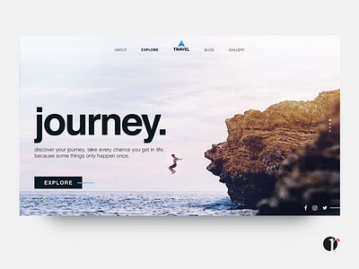 Traveler landing page blogger design explore frontend graphic design journey landing page sharing travel uiux web design website