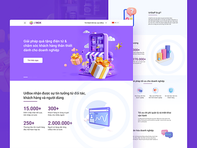 UrBox - Wēbsitē branding product design uiux urbox violet website