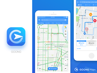 GOONG Maps - Mōbile āpp blue g goong icon app logo logotype map maps mobile app traffic