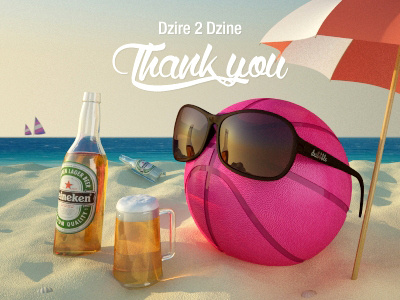 Thank you, Dzire 2 dzine 3d character clean debut design dribbble flat illustration inspiration logo polygon thank you