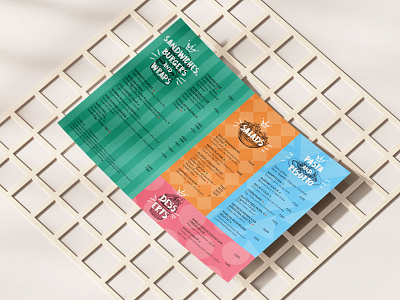 Menu Design for Bakery bakery cafe colourful fun funky and fresh marriott menu pastel
