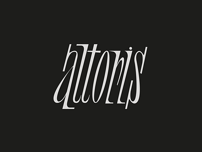 Altoris mark design logo type type art typography vector