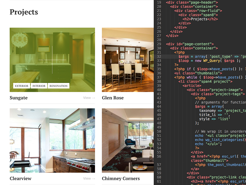 Projects projects gallery thumbnails code wordpress home construction architecture