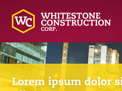 Whitestone Construction Corp clean modern vibrant