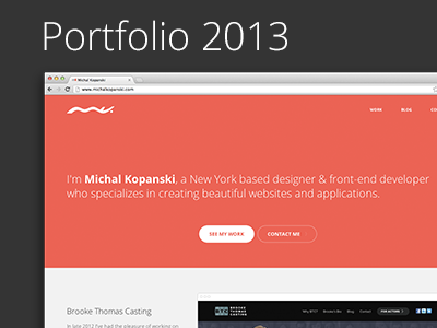 Michal Kopanski — Portfolio 2013 2013 clean flat open sans orange portfolio responsive