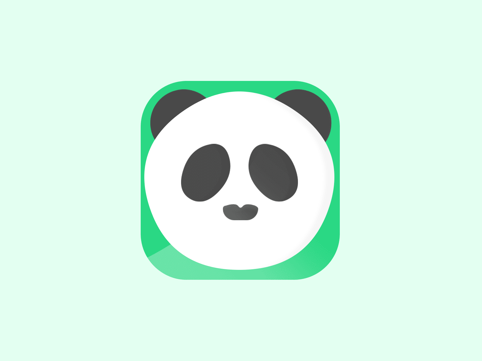 panda animated icon icon 2d animation black and white cute cute animal dribbbleweeklywarmup gif head icon icon illustration illustration panda