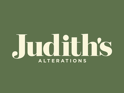 Judiths Alterations Logo brand branding green logo