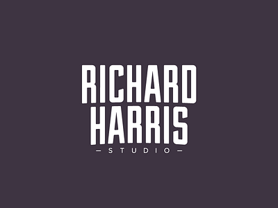 Richard Harris Studio Logo arc brand flat harris logo logotype minimal purple richard simple solid studio